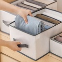 منظم دولاب وادراج للبناطيل والتيشرتات والقمصان مقسم 12 خانة قابل للطي لسهولة التخزين وبيد