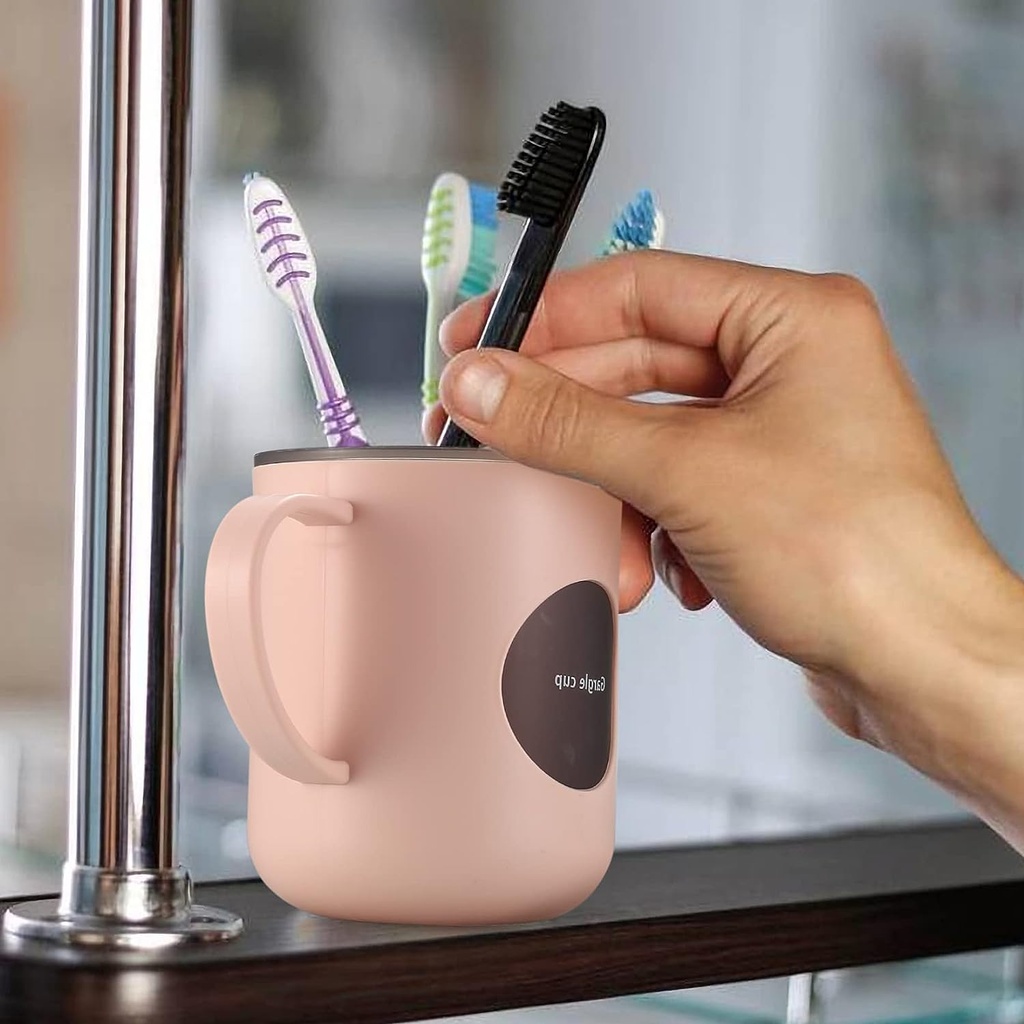 كوب حامل ومنظم لفرش ومعجون الأسنان وأدوات الحلاقة من البلاستيك