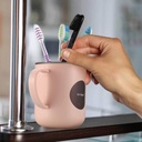 كوب حامل ومنظم لفرش ومعجون الأسنان وأدوات الحلاقة من البلاستيك