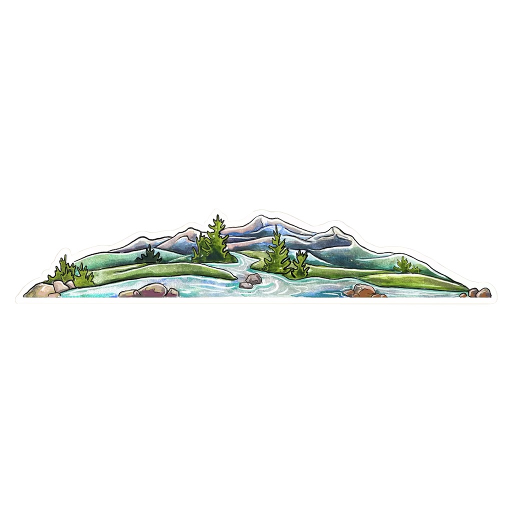 Fuji Mountain Vinyl Sticker Reusable &amp; Waterproof For Water Bottles