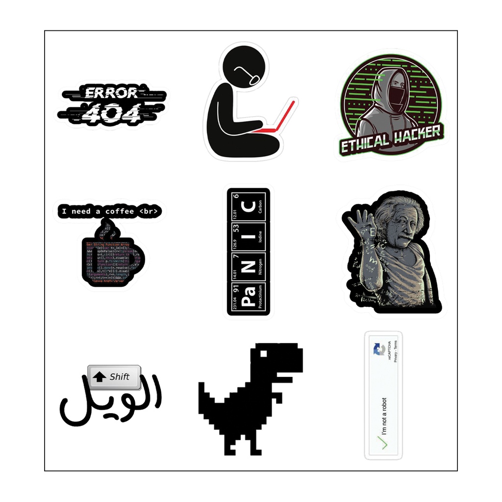 Ethical Hacker Vinyl Sticker Pack Reusable &amp; Waterproof
