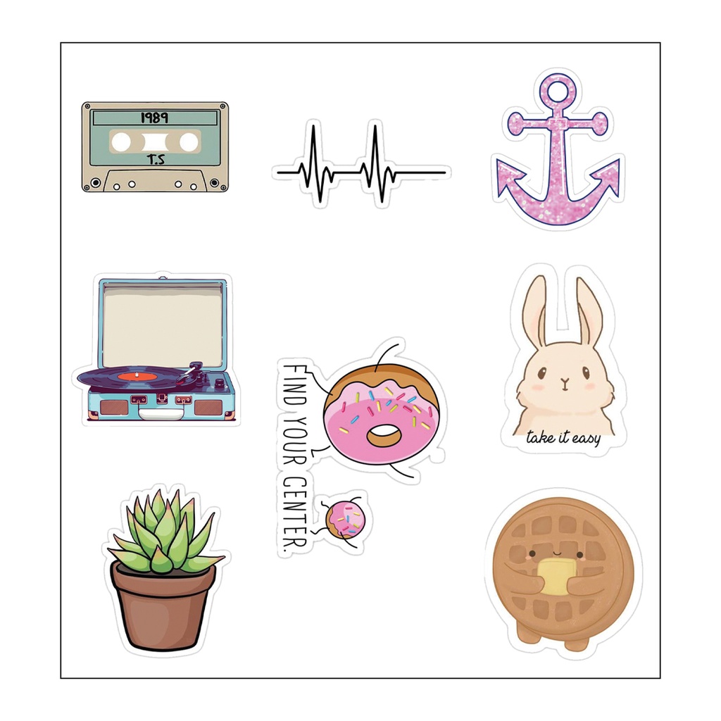 Find Your Center Vinyl Sticker Pack Reusable &amp; Waterproof