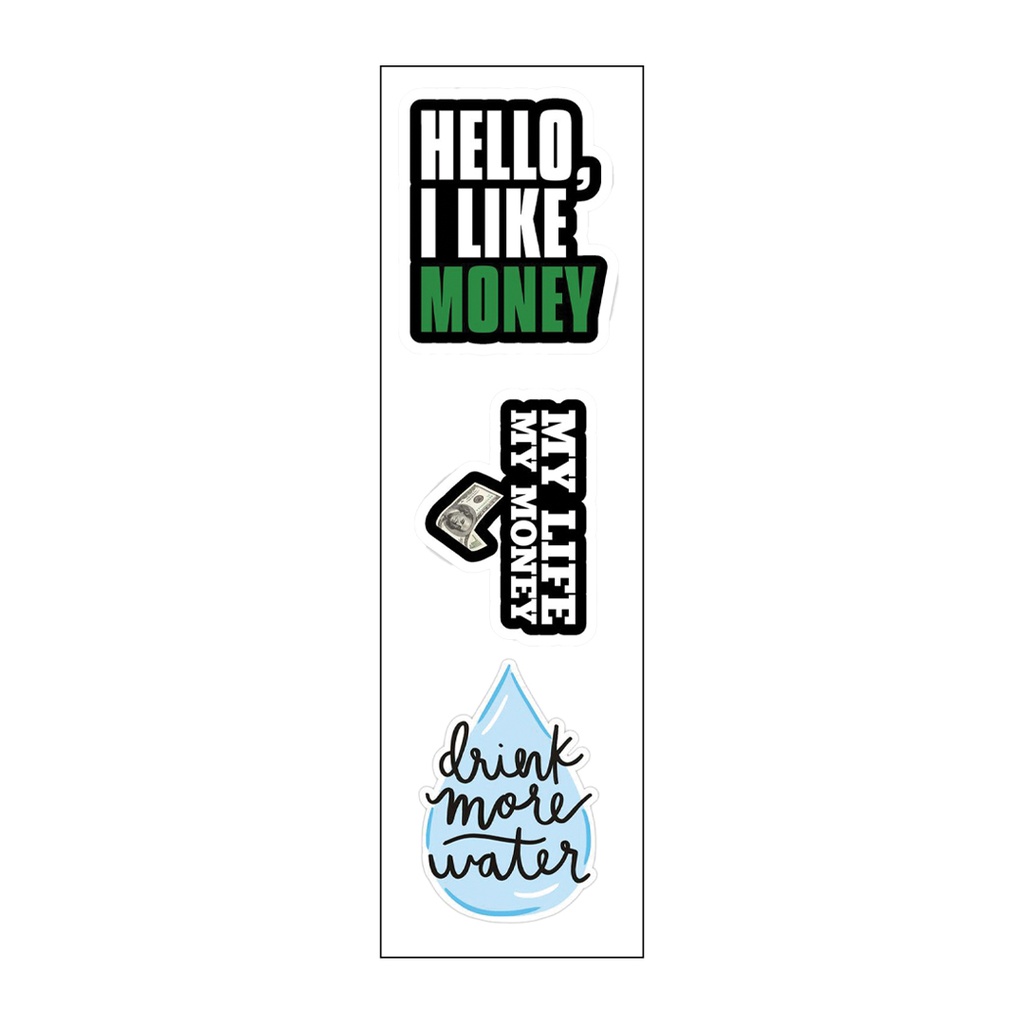My Life My Money Vinyl Sticker Pack Reusable &amp; Waterproof