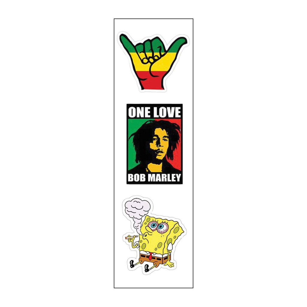Bob Marley Vinyl Sticker Pack Reusable &amp; Waterproof