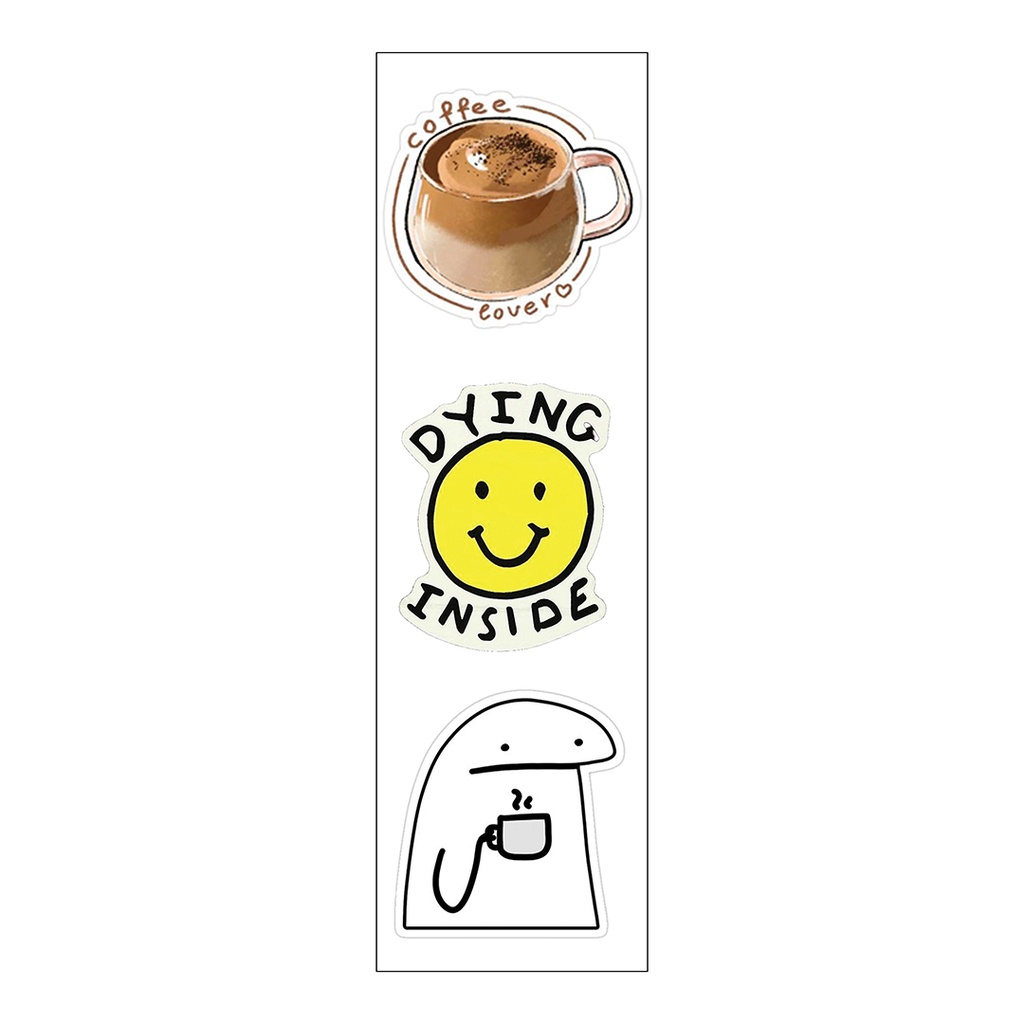 Dying 🙂 Inside Vinyl Sticker Pack Reusable &amp; Waterproof