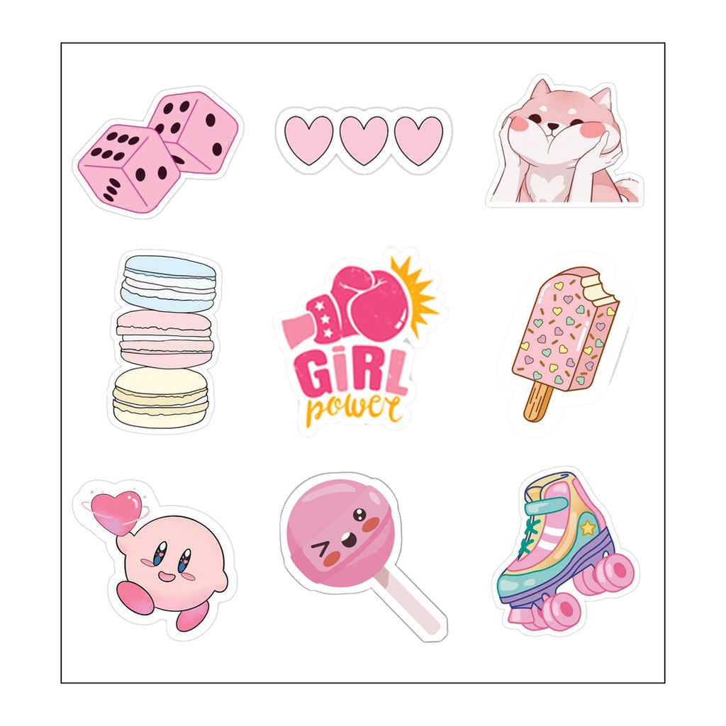 pretty Vinyl Sticker Pack Reusable &amp; Waterproof