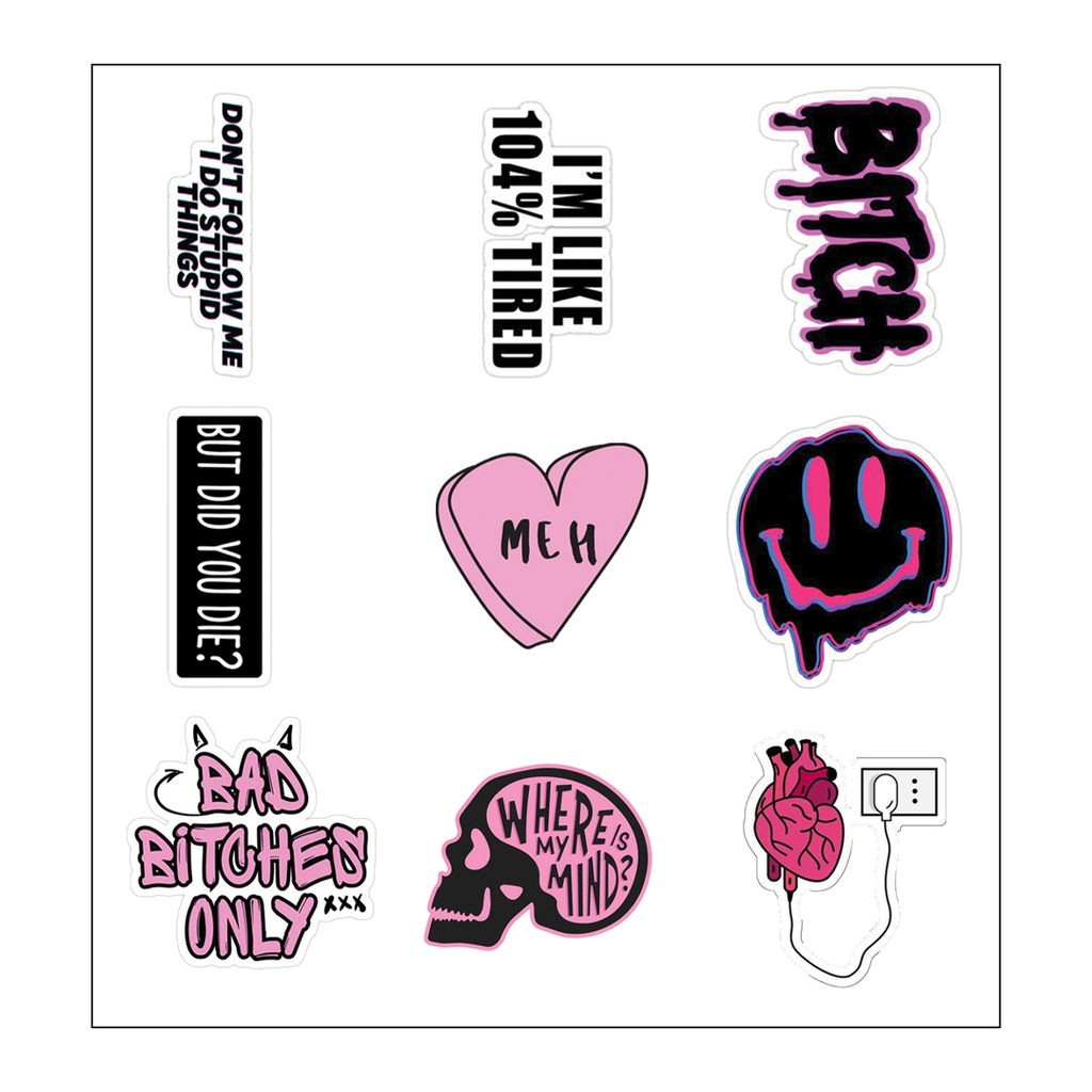 I’m Like 104% Tired Vinyl Sticker Pack Reusable &amp; Waterproof