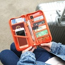 شنطة ومنظم وتربروف لحمل وتنظيم جواز السفر والكروت وبطاقات الائتمان بجيب خارجي ويد لسهولة الحمل