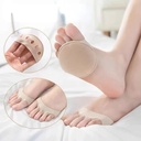 بطانة مشط قدم دائرية من الاسفنج والقماش لمنع القرح وراحة القدم الاحذية للنساء