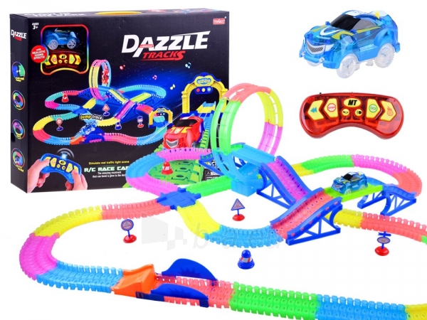 لعبة سباق سيارات بمسار كبير 360 قطعة بريموت كنترول للتحكم عن بعد