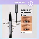 قلم حواجب شيجلام 2 في 1 وتربروف لملئ الحواجب بسهولة مع جل للتثبيت