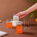 كوباية جود مورنينج 200 ملي لشرب العصائر والنسكافيه من الزجاج الشفاف