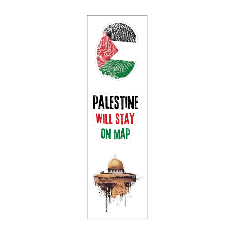 Palestine Will Stay On Map Vinyl Sticker Pack Reusable &amp; Waterproof