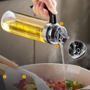 زجاجة للزيت والخل والصوصات 550 ملي لتقليل الدهون وقت الطبخ والشواء برأس محكمه الغلق ويد لسهولة الحمل