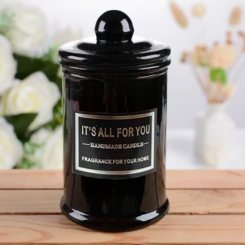 شمع معطر ببرطمان زجاج بألوان مختلفة لتعطير المنزل واضافة اجواء رومانسية هادئة