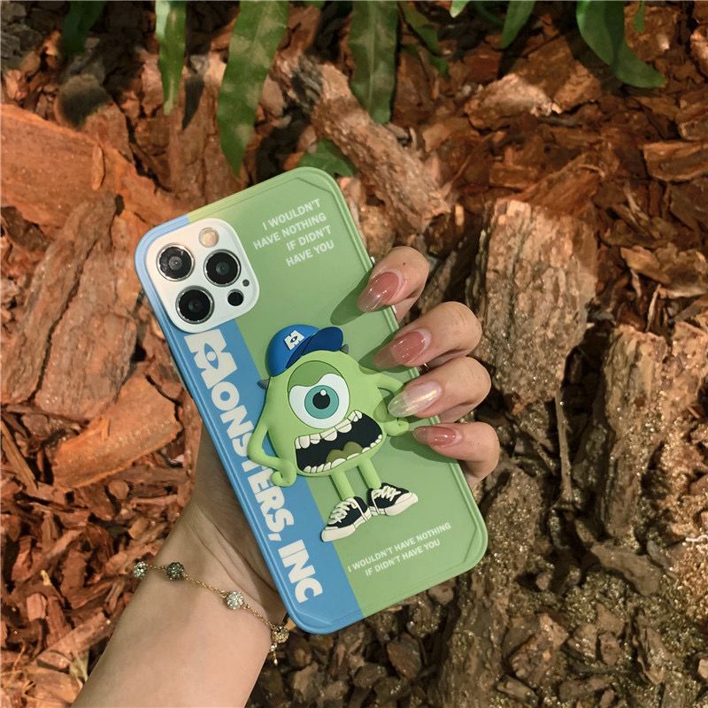 IPhone 13 Pro Max Plastic Protective Transparent Cover - Michael Wazowski Design