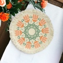 كوستر هاند ميد ديزاين بوهيمي لتقديم الطعام علي السفرة بشكل شيك