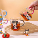 مج ميكي ماوس 500 ملي بيد جليتر لشرب وتقديم العصائر والمشروبات للضيوف بشكل شيك من الزجاج