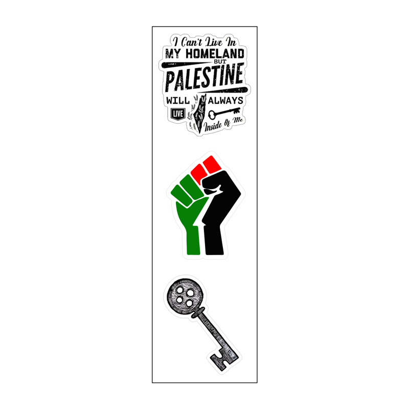 Palestine Will Always Live Inside Of Me Vinyl Sticker Pack Reusable &amp; Waterproof