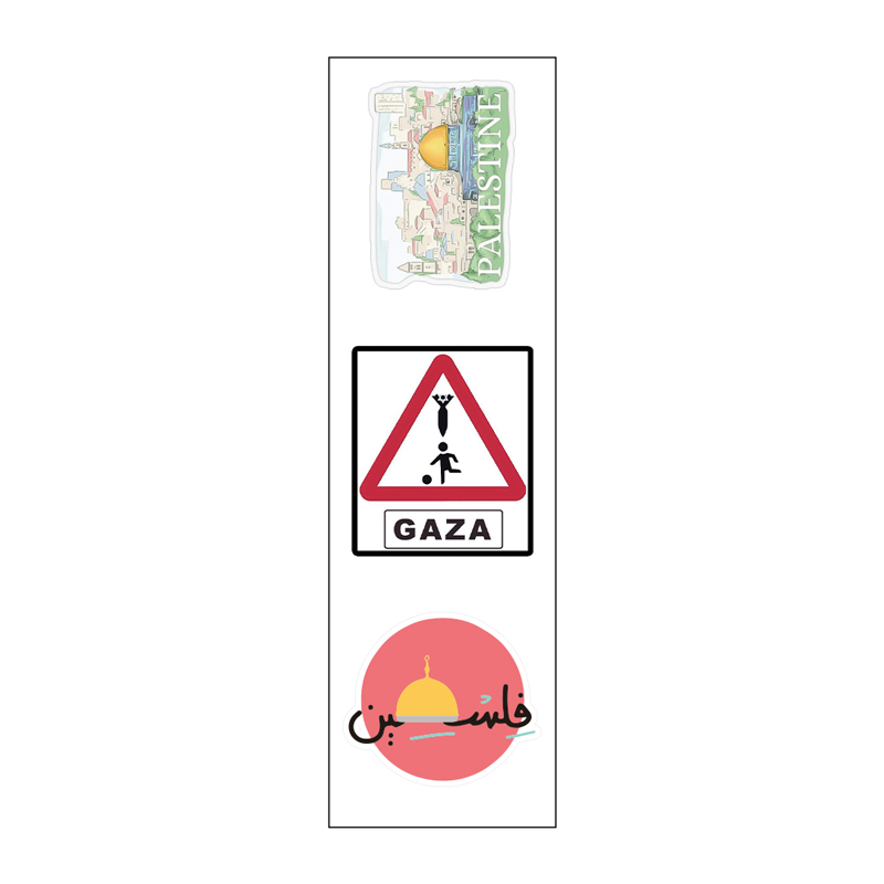 Gaza Will Be Free Vinyl Sticker Pack Reusable &amp; Waterproof