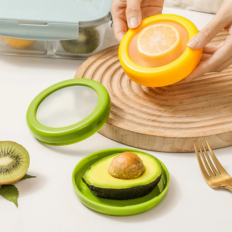 علبة ميني لحفظ نصف ثمار الفواكه والخضروات كالليمون والطماطم فريش بغطاء شفاف لسهولة رؤية المحتويات