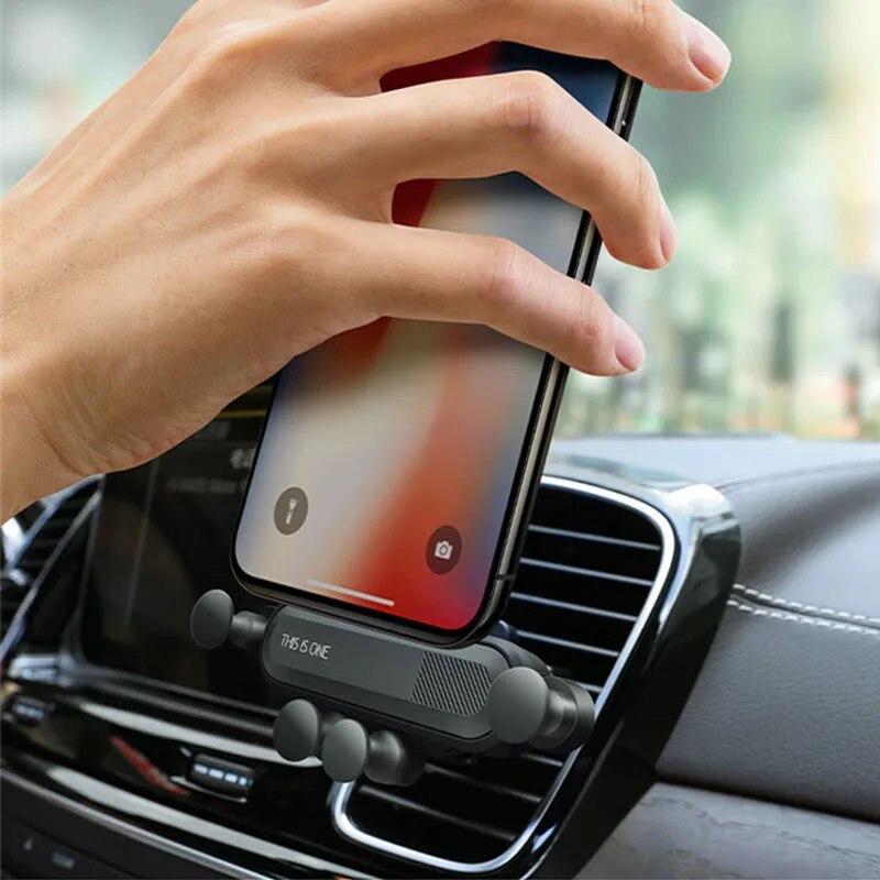 حامل موبايل سيارة يدور 360 درجة للتحكم في الزاوية يثبت في فتحات التهوية