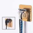 هوك شماعة ثنائي بديل للمسامير لتعليق الملابس وادوات الحمام والمطبخ بدون حفر وتخريم