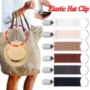 مشبك مطاطي لحمل وتعليق القبعات والكوفيه في الشنط بشكل شيك بألوان مختلفة