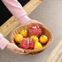 طبق حمل وتنظيم الفواكه والخضروات والعيش من الرتان المرن