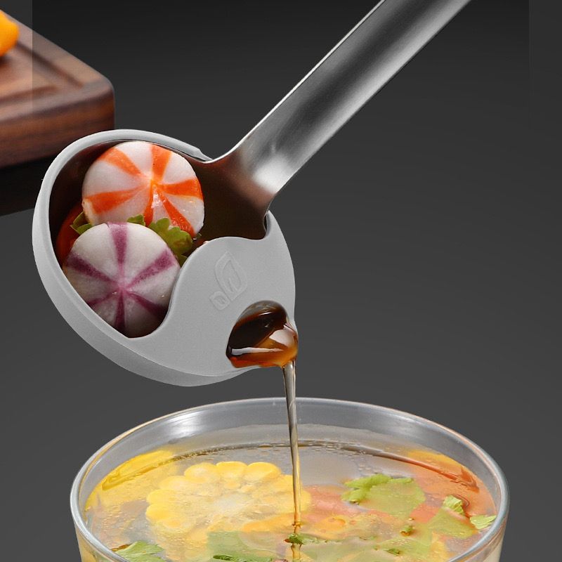 مصفاة مغارف سيليكون لتصفية وعزل اللحوم والخضروات عن الشوربة