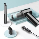 المكنسة اليدوية المتنقلة اللاسلكية بالشحن للسيارة وتنظيف الأماكن الصعبة