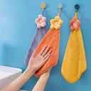 طقم فوط مطبخ 5 قطع مايكروفيبر لتنشيف اليد شكل وردة بألوان مختلفة