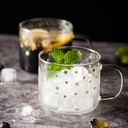 مج نجوم 400 ملي زجاج شفاف لشرب وتقديم الشاي والنسكافية والعصائر بيد