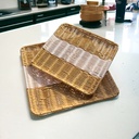 طقم صواني قطعتين لحمل وتقديم العيش والطعام علي السفرة بمقاسات مختلفة من الرتان