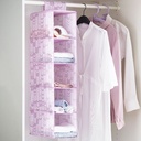 شماعة ومنظم وتربروف 4 أرفف للملابس والأحذية والشنظ داخل الدولاب