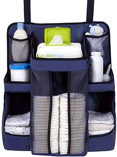 منظم جميع مستلزمات الأطفال للتعليق بجانب السرير