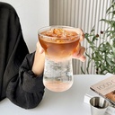 مج زجاج 370 ملي شيك لشرب وتقديم المشروبات الغازية والعصائر والنسكافيه والايس كوفي للضيوف بشكل شيك