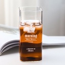 كوباية مورنينج 400 ملي مربعة الشكل لشرب وتقديم المياه والعصائر من الزجاج الشفاف