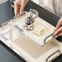 صينية هاوس لحمل وتقديم المشروبات للضيوف بشكل شيك بمقبض يد باللون السليفر من الاكليريك