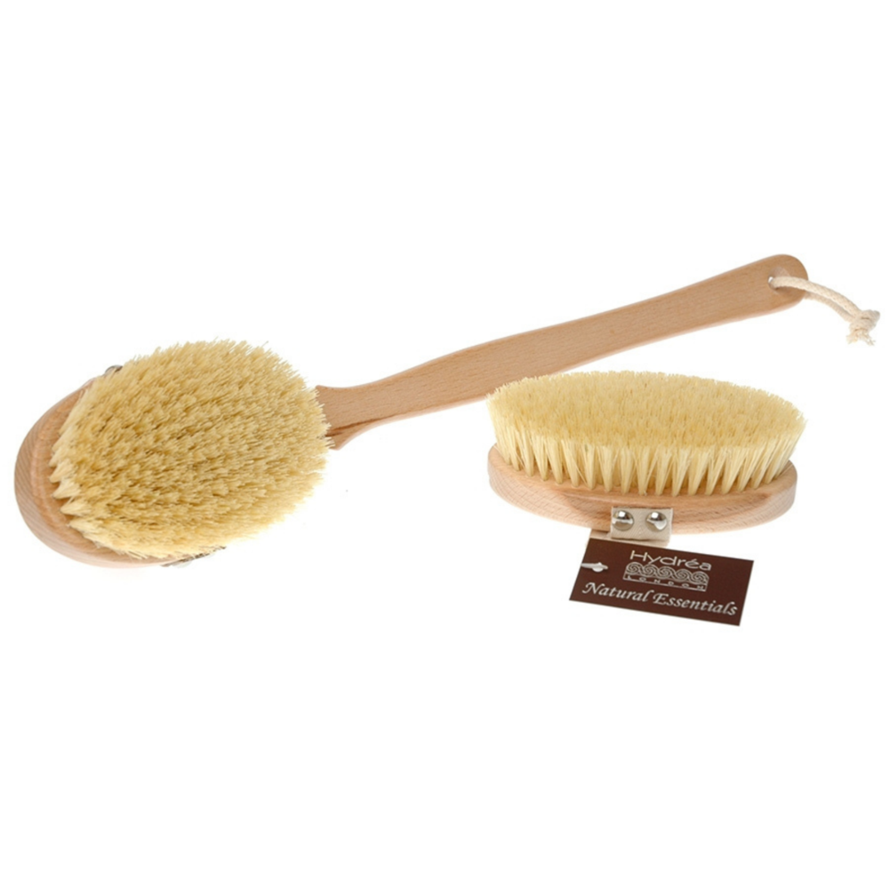 فرشة الإستحمام والتكييس الكتان بعصى خشبية