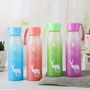زجاجة مياه زجاج 415 ملي بغطاء محكم الغلق للجيم والرحلات والخروج بيد سيليكون لسهولة الحمل