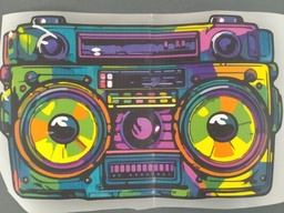 [HH00016411] colorful Boom Box print