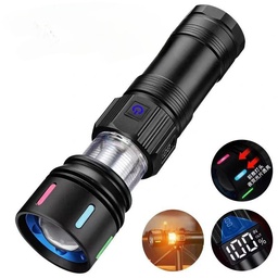 [HH00016861] كشاف يدوي مزود بشاشة رقمية ب 4 اضاءات مختلفة قابل التعديل بخاصية الزوم