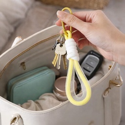 [HH00016879] ميدالية مضفرة بمشبك لتعليق مفاتيح السيارات والمنزل والشنط