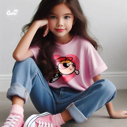 Tiny Hero Blossom تيشيرت اطفال قطن باللون البينك