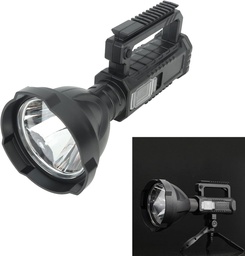 [HH00017497] كشاف يدوي ب 4 اوضاع اضاءة مختلفة مع استاند ثلاثي القوائم  _ بيو اس بي للشحن