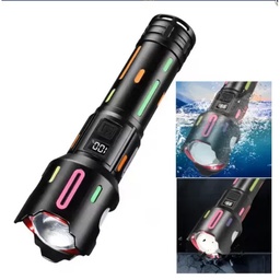 [HH00017501] كشاف طوارئ ب 3 اوضاع اضاءة مختلفة مع شاشة ليد رقمية  _ بيو اس بي للشحن