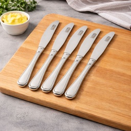 [HH00018902] طقم سكاكين عشاء 12 قطعة استانليس ستيل باللون الفضي