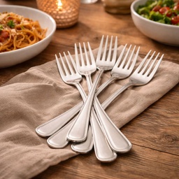 [HH00018904] طقم شوك استانليس ستيل للعشاء 12 قطعة باللون الفضي