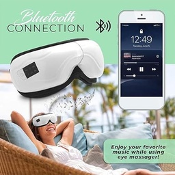 [HH00019064] جهاز مساج العين مع ضغط حراري واهتزاز و بلوتوث قابل لاعادة الشحن بيو اس بي